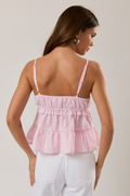 Pink Gingham Spaghetti Strap Top