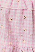 Pink Gingham Spaghetti Strap Top