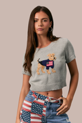 USA Dog Short Sleeve Sweater Top