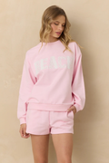 BEACH Floral Applique Crewneck by Vintage Havana