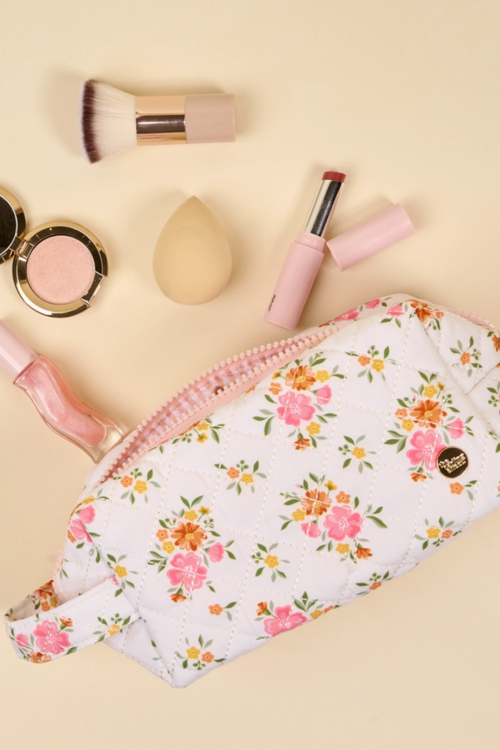 Essentials Quilted Cosmetic Pouch in Endless Daydream