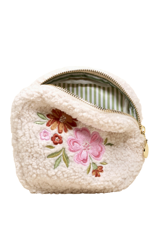 Teddy Pouch in Dainty Floral Pink