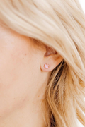 Alli Pink Screwback Stud Earrings by Linny Co