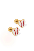 Baseball Screwback Stud Earrings by Linny Co