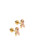 Breast Cancer Screwback Stud Earrings by Linny Co