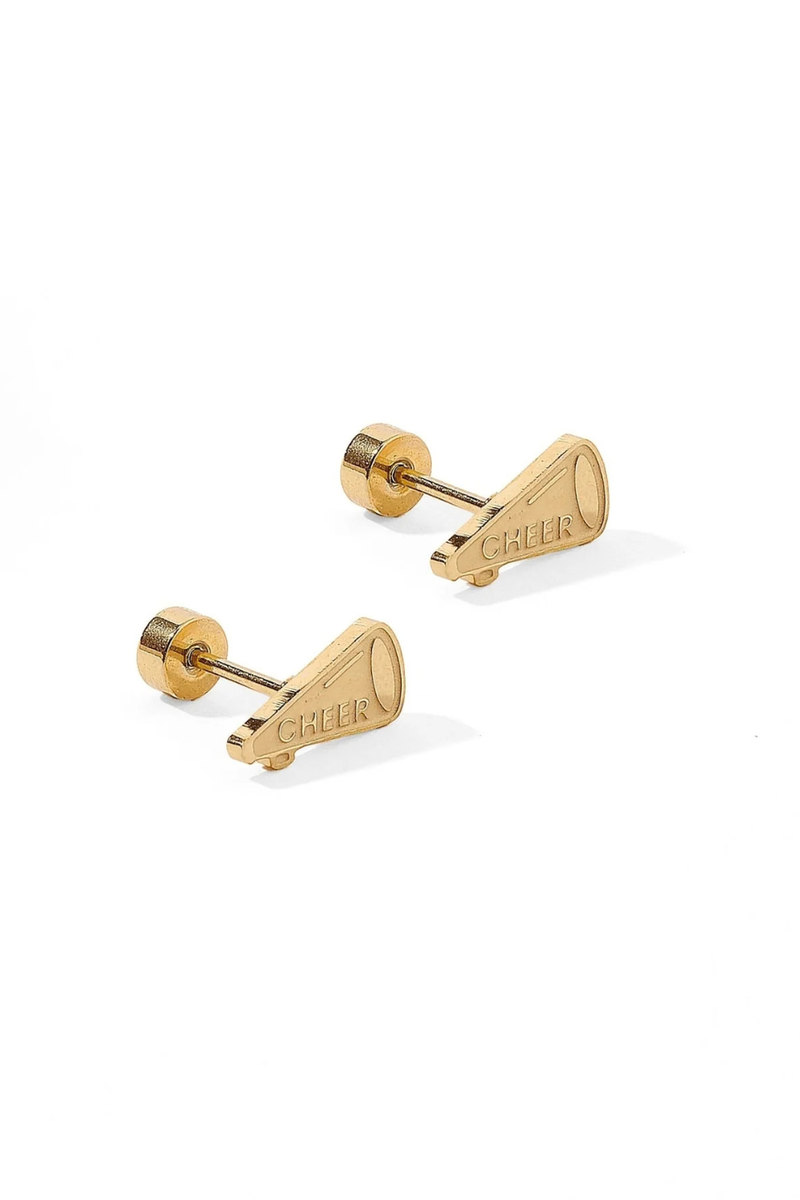 Cheer Screwback Stud Earrings by Linny Co