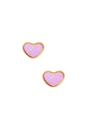 Nora Heart Stud in Purple by Linny Co
