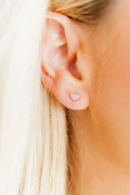 Nora Heart Stud in Purple by Linny Co