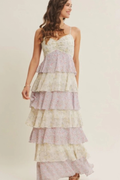 Romantic Floral Tiered Maxi Dress