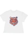 Game Day Sequin Tiger Face Top