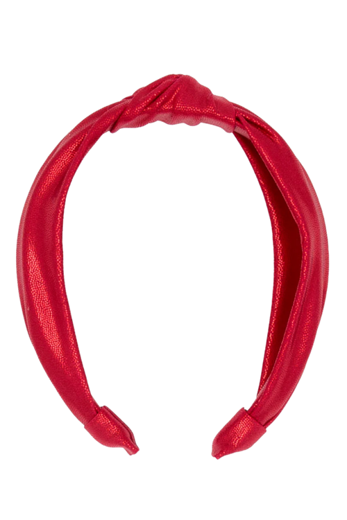 Top Knot Headband in Red Shimmer