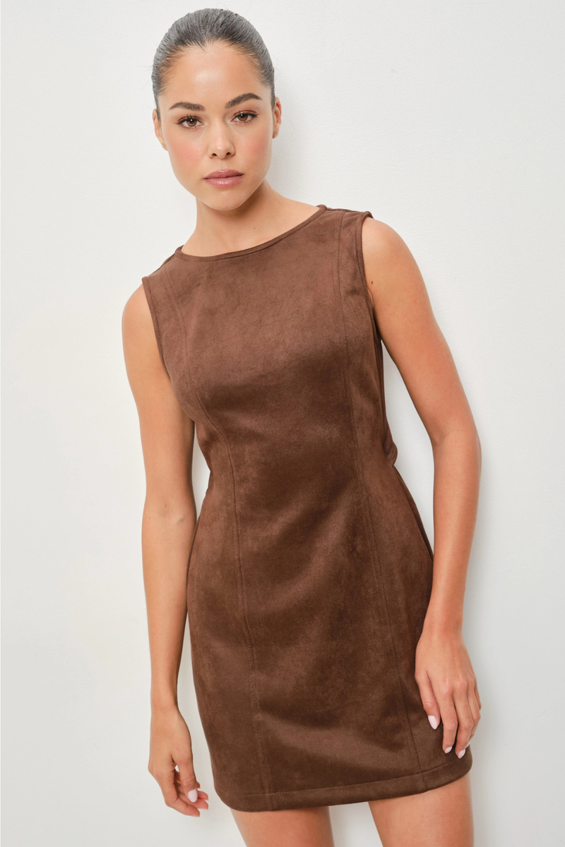 Meeka Vegan Suede Dress
