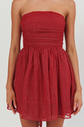 Londyn Glittery Strapless Dress