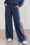 Galaxy Blue Wide Leg Pant with Stripes by Vintage Havana
