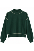 Pine Green Heavy Weight Mock Neck By Vintage Havana