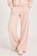 Heather Pale Pink Hacci Wide Leg Pant by Vintage Havana