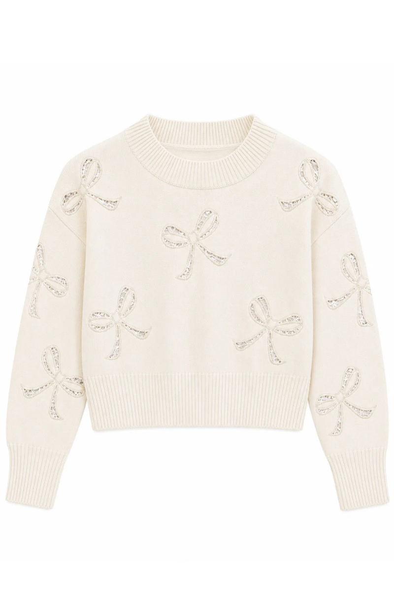 Katie J Girls Erin Sweater in Cream