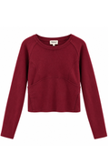 Rib Raglan Longsleeve Top by TENLY