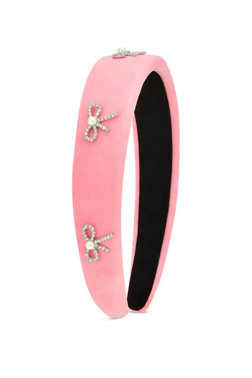 Rhinestone Bows Pink Headband