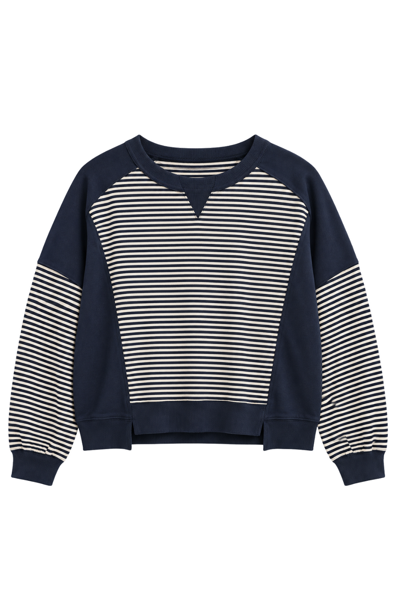 Nora Stripe Colorblock Pullover
