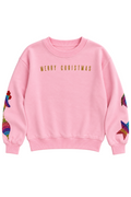 Girls Merry Christmas Sequin Ornaments Sweatshirt by Paper Flower