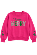 Girls Extra Merry Sequins Sweatshirt by Paper Flower
