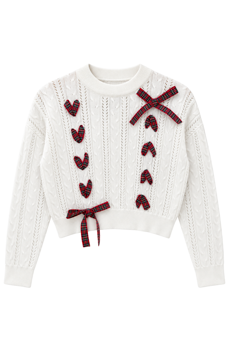 Girls Libby Ribbon Sweater by Katie J NYC