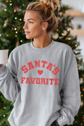 Santas Favorite Christmas Vintage Graphic Sweatshirt