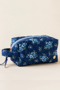 Essentials Quilted Cosmetic Pouch in Endless Daydream Navy