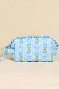 Essentials Quilted Cosmetic Pouch in Oh So Fancy Blue