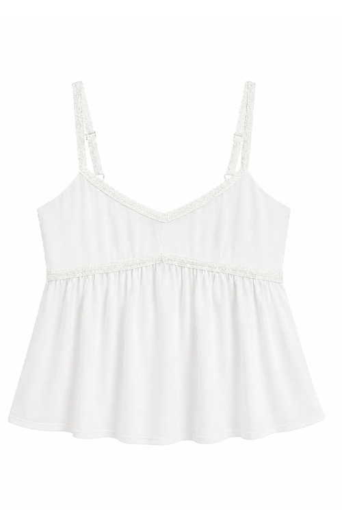 Katie J NYC Juniors Bloom Top in White