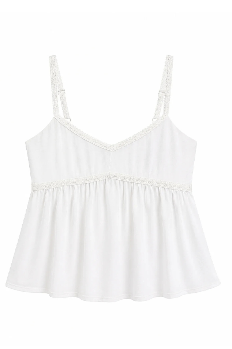Katie J NYC Juniors Bloom Top in White