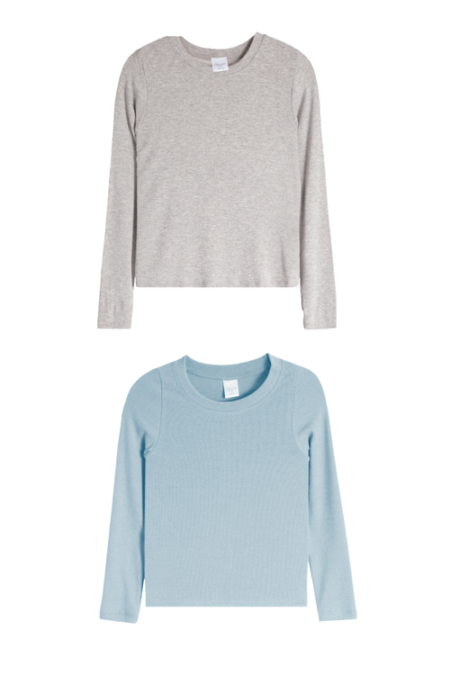 Girls Long Sleeve Ribbed Top by Suzette