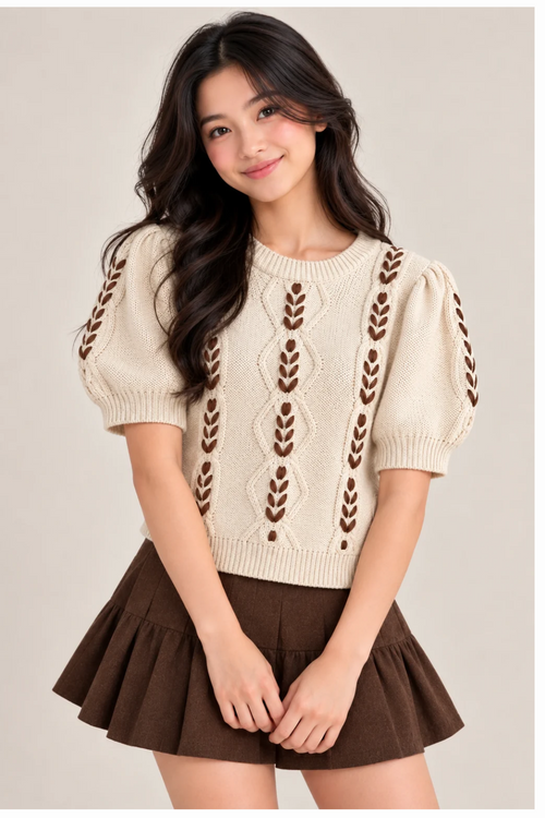 Lattice Stitch Sweater Top
