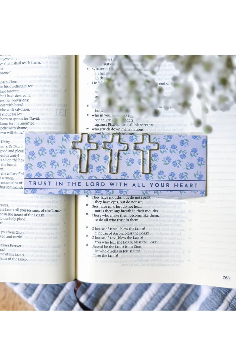 Trust in the Lord Cross Paperclip and Bookmark Set