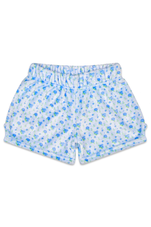 Blue Ditsy Plush Shorts by iScream