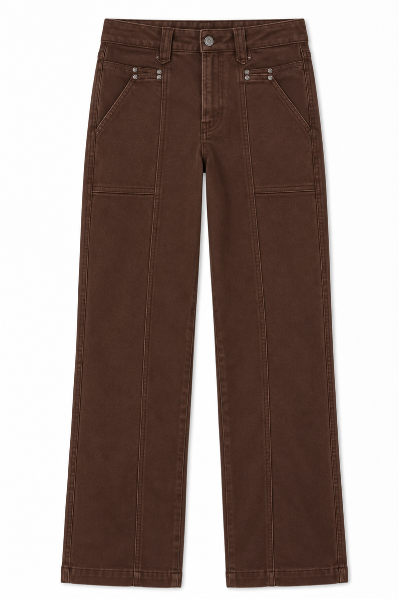 Ella Classic Straight High Rise in Mocha