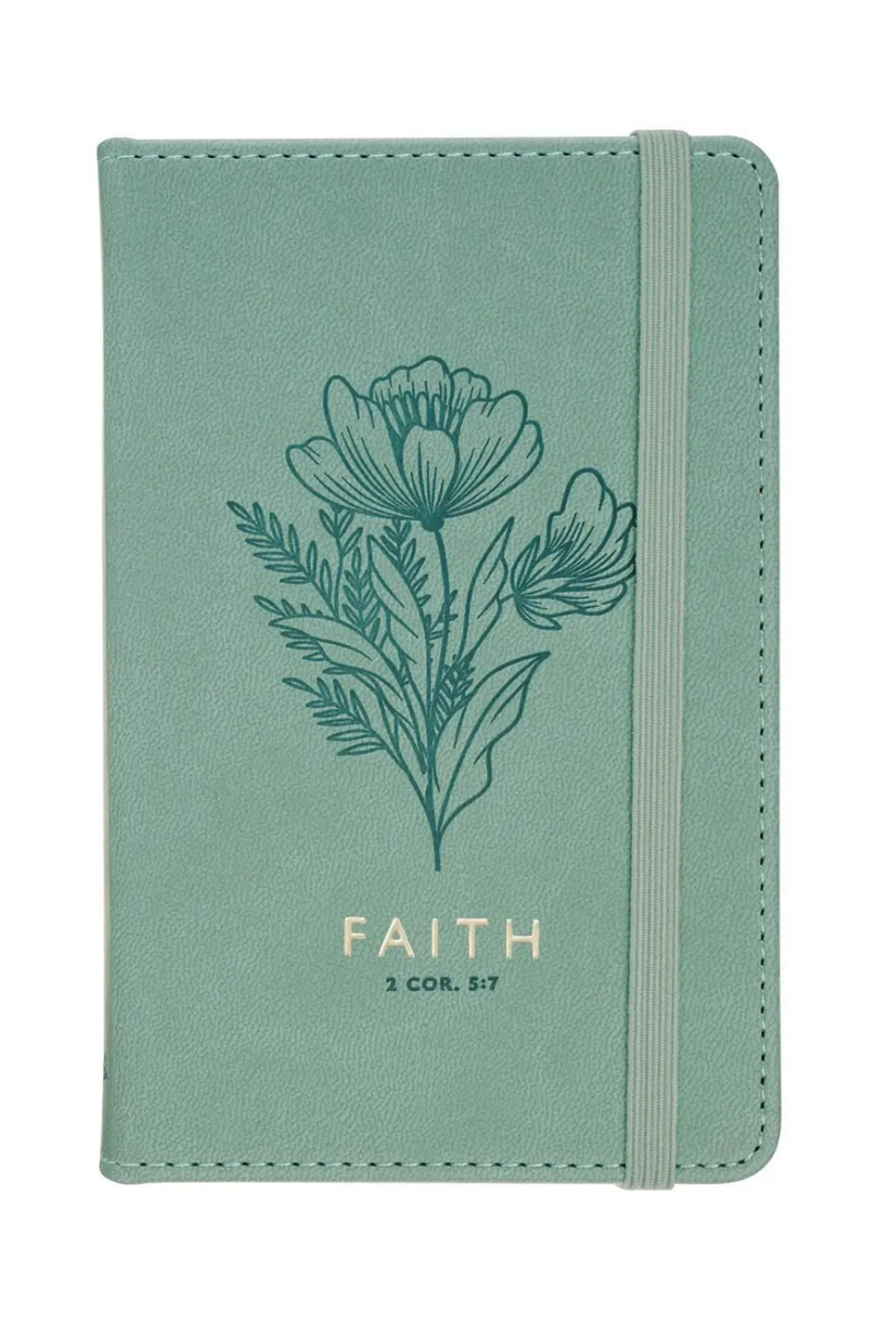 Faith Faux Leather Notebook with Elastic Closure