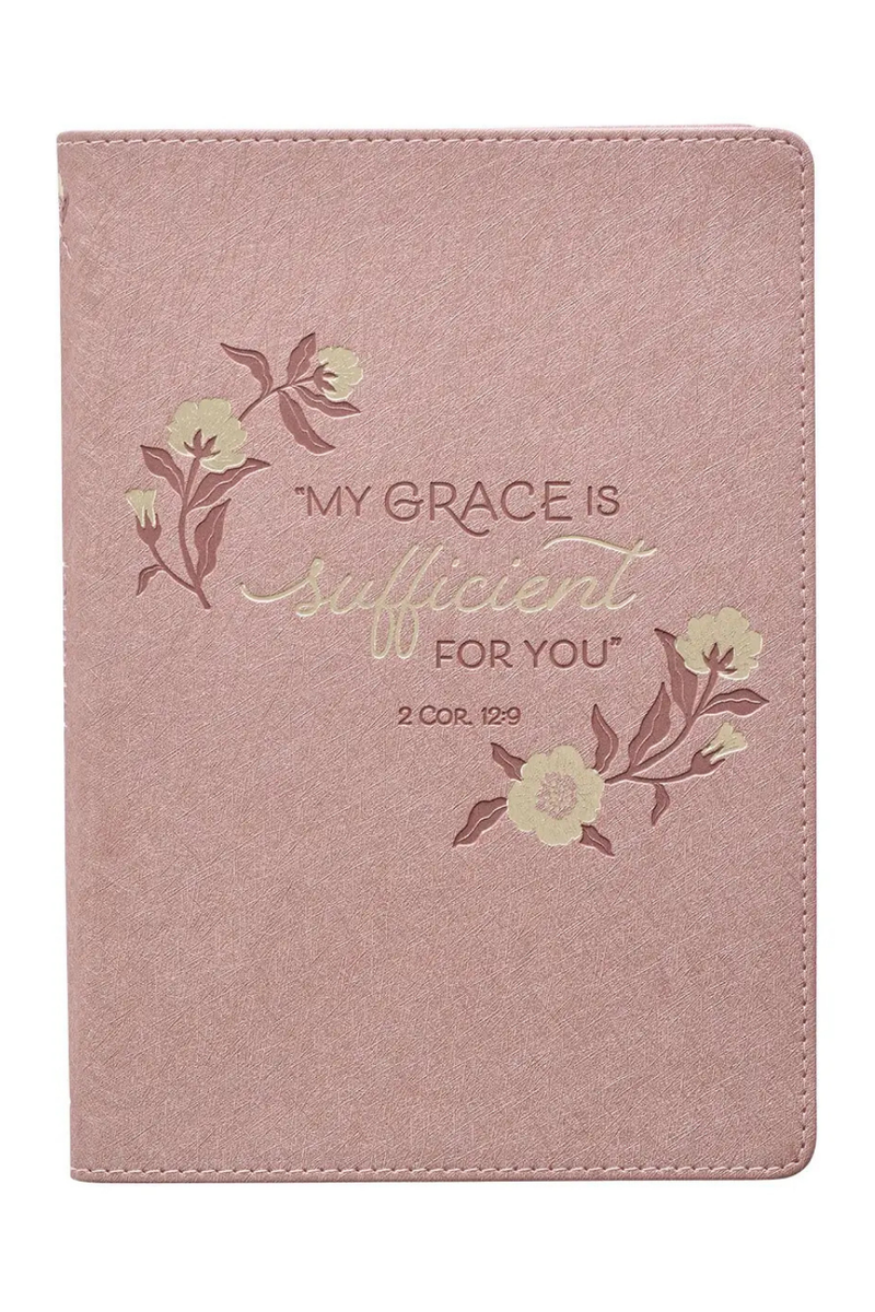 Classic Journal Pink My Grace Is Sufficient 2 Cor. 12:9