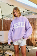 'Jesus' Embroidered Mock Neck Sweatshirt