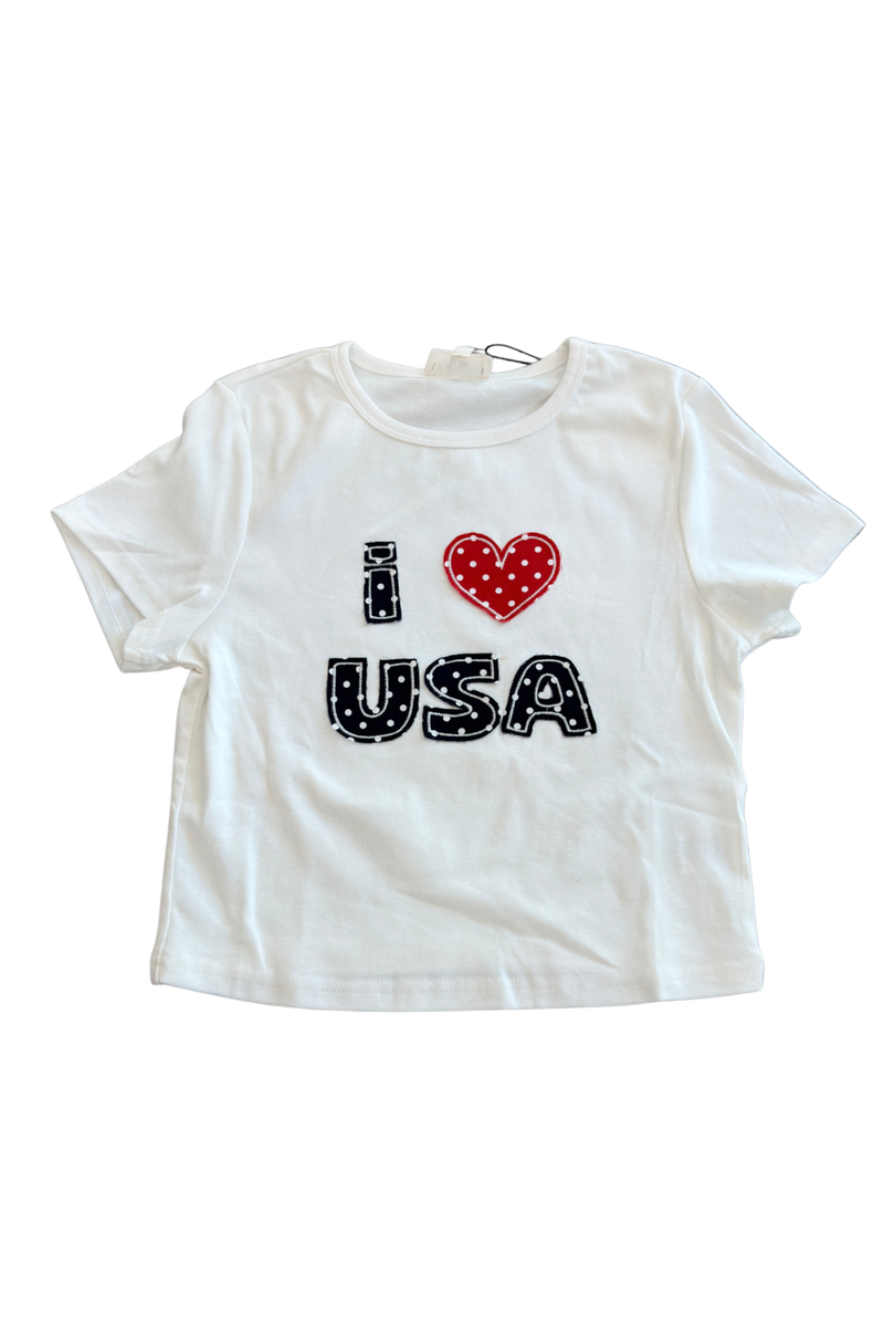 "I Love USA" Baby Tee