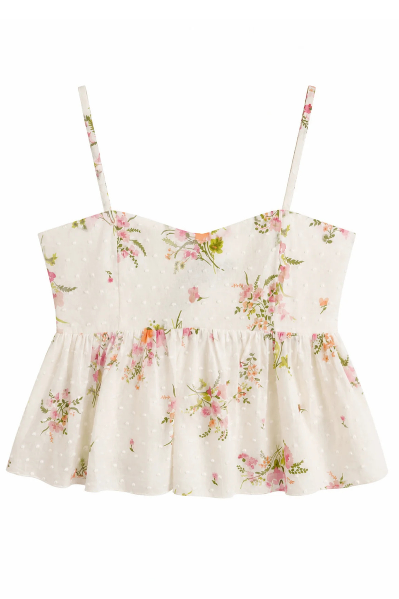 Katie J NYC Juniors Meena Top in Vintage Wildflower