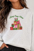Girls 'Merry Every Thing Embroidered Sweatshirt