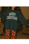 Merry Christmas Varsity Crewneck Sweatshirt