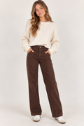 Ella Classic Straight High Rise in Mocha