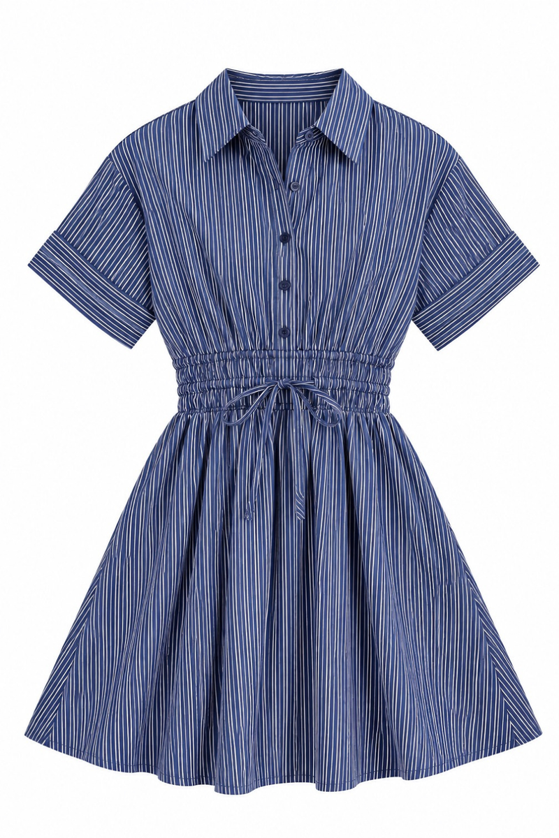 Mini Stripe Shirt Dress