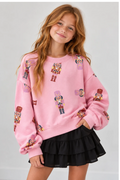 Girls Christmas Toy Solider Printed Sweatshirt