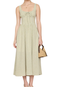 Hayden Plaid Corset Maxi Dress