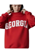 'GEORGIA' Embroidered Mock Neck Sweatshirt