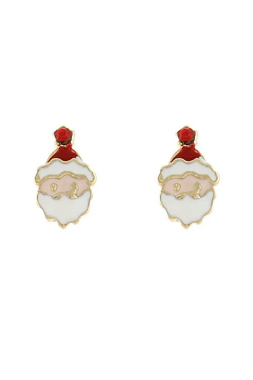 Christmas Santa Face STud Earrings